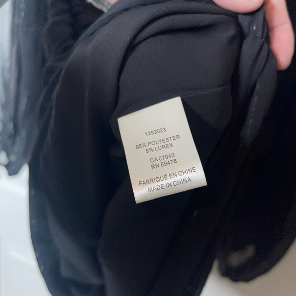 NEW HOUSE OF HARLOW x REVOLVE Black Metallic High Neck Long Sleeve Mini Dress 4 - Picture 9 of 9